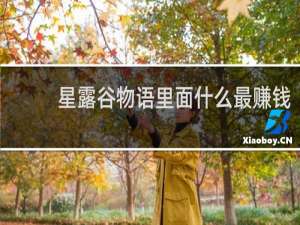 星露谷物语里面什么最赚钱