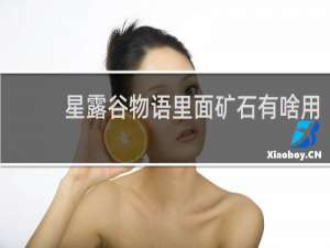 星露谷物语里面矿石有啥用