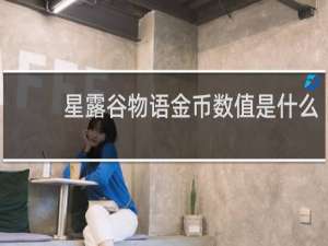 星露谷物语金币数值是什么