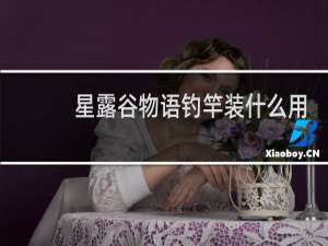 星露谷物语钓竿装什么用
