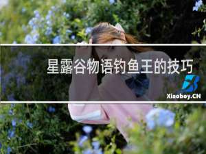 星露谷物语钓鱼王的技巧