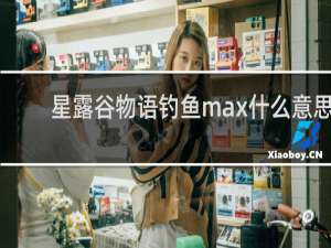星露谷物语钓鱼max什么意思