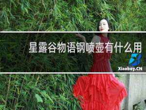 星露谷物语钢喷壶有什么用