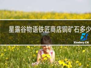 星露谷物语铁匠商店铜矿石多少钱