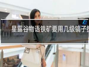 星露谷物语铁矿要用几级镐子挖