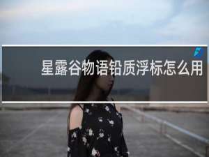 星露谷物语铅质浮标怎么用