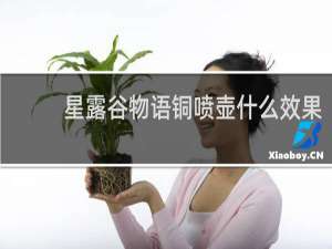 星露谷物语铜喷壶什么效果