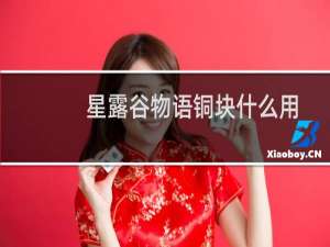 星露谷物语铜块什么用