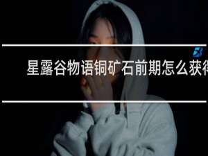 星露谷物语铜矿石前期怎么获得