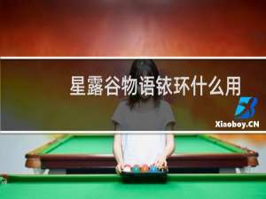星露谷物语铱环什么用