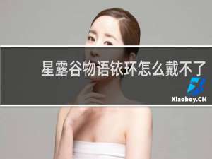 星露谷物语铱环怎么戴不了