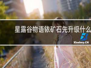 星露谷物语铱矿石先升级什么