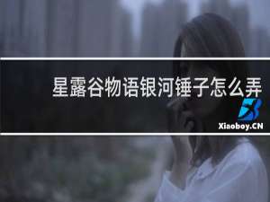 星露谷物语银河锤子怎么弄