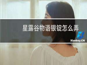 星露谷物语银锭怎么弄