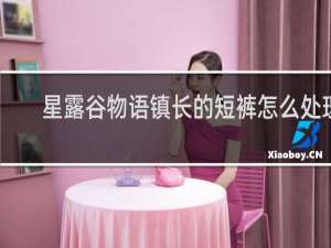 星露谷物语镇长的短裤怎么处理