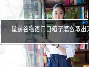 星露谷物语门口箱子怎么取出来