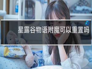 星露谷物语附魔可以重置吗