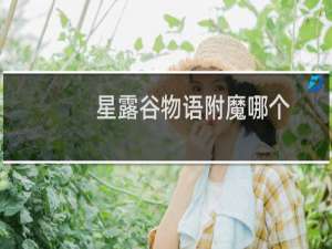 星露谷物语附魔哪个