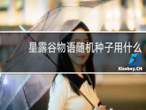 星露谷物语随机种子用什么