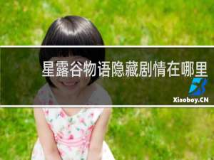 星露谷物语隐藏剧情在哪里