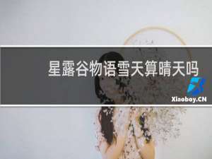 星露谷物语雪天算晴天吗