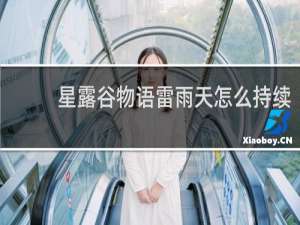 星露谷物语雷雨天怎么持续