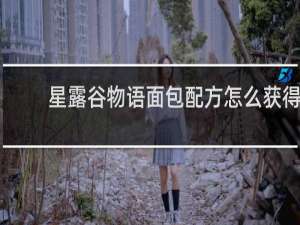 星露谷物语面包配方怎么获得