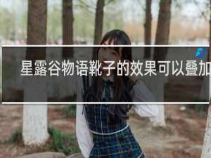星露谷物语靴子的效果可以叠加吗