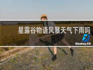 星露谷物语风暴天气下雨吗