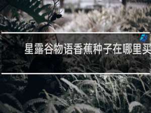 星露谷物语香蕉种子在哪里买