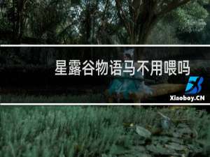 星露谷物语马不用喂吗