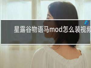 星露谷物语马mod怎么装视频