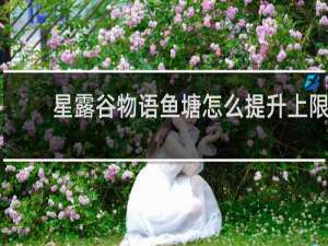 星露谷物语鱼塘怎么提升上限