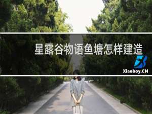 星露谷物语鱼塘怎样建造