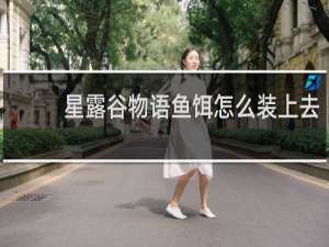 星露谷物语鱼饵怎么装上去