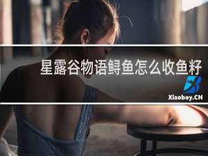 星露谷物语鲟鱼怎么收鱼籽