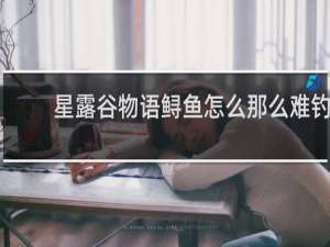 星露谷物语鲟鱼怎么那么难钓