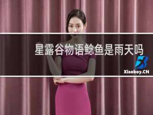 星露谷物语鲶鱼是雨天吗