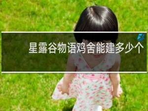 星露谷物语鸡舍能建多少个