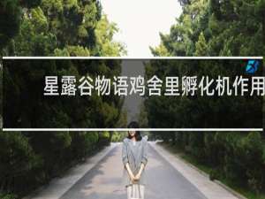 星露谷物语鸡舍里孵化机作用