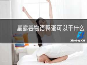 星露谷物语鸭蛋可以干什么