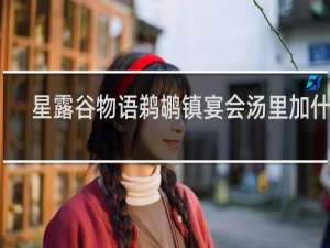 星露谷物语鹈鹕镇宴会汤里加什么