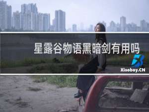 星露谷物语黑暗剑有用吗