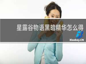 星露谷物语黑暗精华怎么得