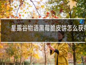 星露谷物语黑莓脆皮饼怎么获得