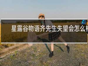 星露谷物语齐先生失望会怎么样