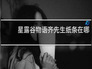 星露谷物语齐先生纸条在哪