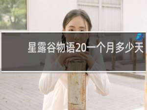 星露谷物语 一个月多少天