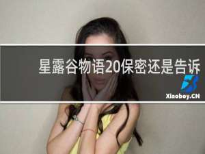 星露谷物语 保密还是告诉