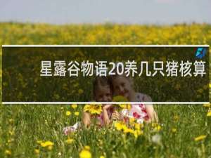 星露谷物语 养几只猪核算